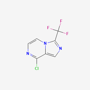 molecular formula C7H3ClF3N3 B8249290 8-Chloro-3-(trifluoromethyl)imidazo[1,5-a]pyrazine 