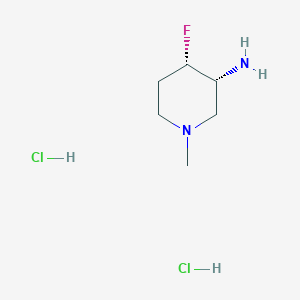 molecular formula C6H15Cl2FN2 B8249296 (3R,4S)-4-Fluoro-1-methylpiperidin-3-amine dihydrochloride 