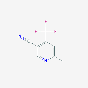 molecular formula C8H5F3N2 B082493 6-甲基-4-(三氟甲基)烟腈 CAS No. 13600-49-2