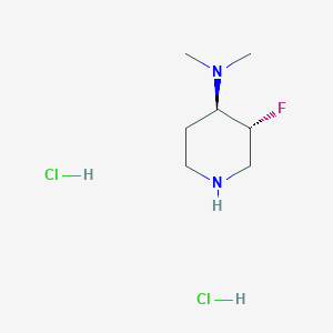 molecular formula C7H17Cl2FN2 B8249319 (3R,4R)-3-Fluoro-N,N-dimethylpiperidin-4-amine dihydrochloride 