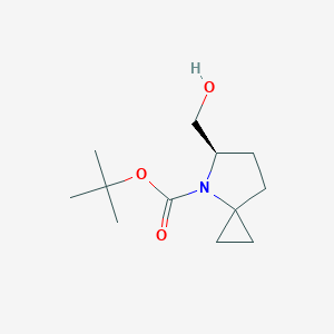 molecular formula C12H21NO3 B8249337 (R)-tert-Butyl 5-(hydroxymethyl)-4-azaspiro[2.4]heptane-4-carboxylate 
