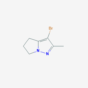 molecular formula C7H9BrN2 B8249366 3-bromo-2-methyl-5,6-dihydro-4H-pyrrolo[1,2-b]pyrazole 