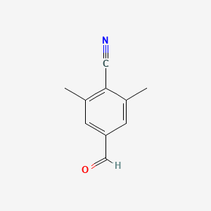 molecular formula C10H9NO B8249373 4-Formyl-2,6-dimethylbenzonitrile 
