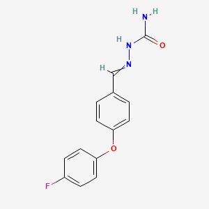 molecular formula C14H12FN3O2 B8249381 [[4-(4-Fluorophenoxy)phenyl]methylideneamino]urea 