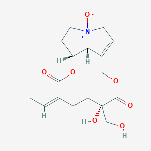 molecular formula C18H25NO7 B8249386 (1R,4Z,7S,17R)-4-ethylidene-7-hydroxy-7-(hydroxymethyl)-6-methyl-14-oxido-2,9-dioxa-14-azoniatricyclo[9.5.1.014,17]heptadec-11-ene-3,8-dione 