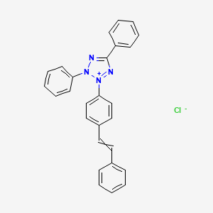 molecular formula C27H21ClN4 B8249406 2,5-Diphenyl-3-[4-(2-phenylethenyl)phenyl]tetrazol-3-ium;chloride 