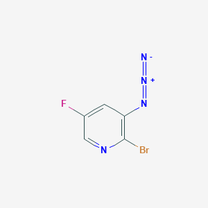 molecular formula C5H2BrFN4 B8249461 3-Azido-2-bromo-5-fluoropyridine 