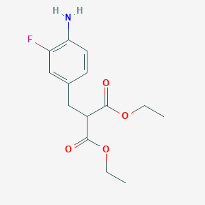 molecular formula C14H18FNO4 B8249485 Diethyl 2-[(4-amino-3-fluorophenyl)methyl]propanedioate 