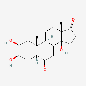molecular formula C19H26O5 B8249541 Androst-7-ene-6,17-dione, 2,3,14-trihydroxy-, (2beta,3beta,5beta)- 