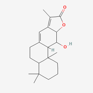 molecular formula C20H28O3 B8249558 ent-11alpha-Hydroxyabieta-8(14),13(15)-dien-16,12alpha-olide 
