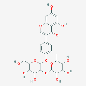 3-[4-[4,5-Dihydroxy-6-(hydroxymethyl)-3-(3,4,5-trihydroxy-6-methyloxan-2-yl)oxyoxan-2-yl]oxyphenyl]-5,7-dihydroxychromen-4-one