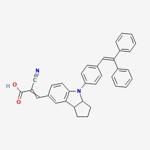 2-cyano-3-{4-[4-(2,2-diphenylethenyl)phenyl]-1H,2H,3H,3aH,8bH-cyclopenta[b]indol-7-yl}prop-2-enoic acid