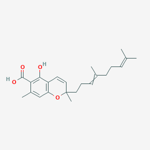 molecular formula C23H30O4 B8249653 2-(4,8-Dimethylnona-3,7-dienyl)-5-hydroxy-2,7-dimethylchromene-6-carboxylic acid 