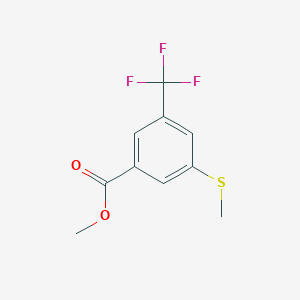 molecular formula C10H9F3O2S B8249711 Methyl 3-(methylthio)-5-(trifluoromethyl)benzoate 