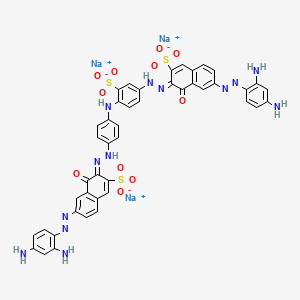 2-Naphthalenesulfonic acid,6-[(2,4-diaminophenyl)azo]-3-[[4-[[4-[[7-[(2,4-diaminophenyl)azo]-1-hydroxy-3-sulfo-2-naphthalenyl]azo]phenyl]amino]-3-sulfophenyl]azo]-4-hydroxy-, trisodium salt