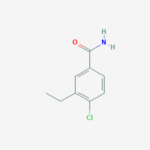 molecular formula C9H10ClNO B8249797 Benzamide, 4-chloro-3-ethyl- CAS No. 1369828-81-8