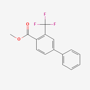 molecular formula C15H11F3O2 B8249866 3-Trifluoromethylbiphenyl-4-carboxylic acid methyl ester CAS No. 957207-59-9