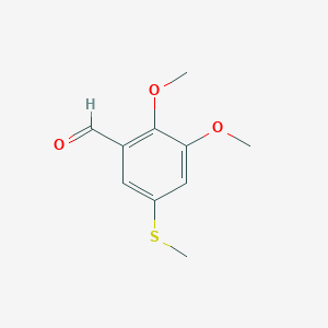 Benzaldehyde, 2,3-dimethoxy-5-(methylthio)-