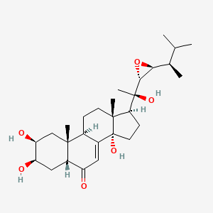molecular formula C28H44O6 B8249881 Ergost-7-en-6-one, 22,23-epoxy-2,3,14,20-tetrahydroxy-, (2beta,3beta,5beta,22R,23S)- CAS No. 141360-90-9
