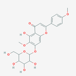 molecular formula C23H24O11 B8249919 5-Hydroxy-6-methoxy-2-(4-methoxyphenyl)-7-[3,4,5-trihydroxy-6-(hydroxymethyl)oxan-2-yl]oxychromen-4-one 