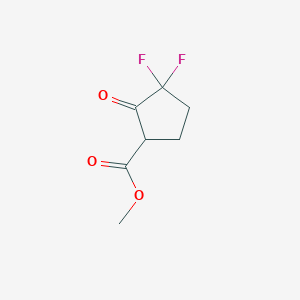 molecular formula C7H8F2O3 B8249952 Methyl 3,3-difluoro-2-oxocyclopentane-1-carboxylate 