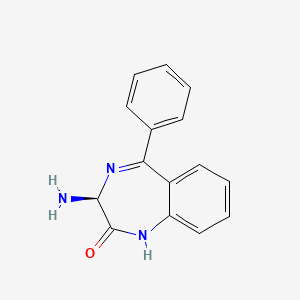 molecular formula C15H13N3O B8249976 (S)-3-Amino-5-phenyl-1,3-dihydro-2H-benzo[e][1,4]diazepin-2-one CAS No. 253135-95-4