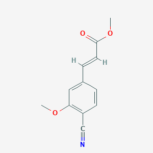 molecular formula C12H11NO3 B8249998 methyl (E)-3-(4-cyano-3-methoxyphenyl)prop-2-enoate 
