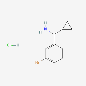 molecular formula C10H13BrClN B8250009 (3-Bromophenyl)-cyclopropylmethanamine;hydrochloride 