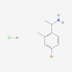 molecular formula C9H13BrClN B8250021 1-(4-Bromo-2-methylphenyl)ethanamine;hydrochloride 