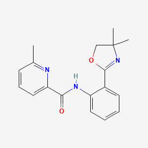 molecular formula C18H19N3O2 B8250029 N-(2-(4,4-Dimethyl-4,5-dihydrooxazol-2-YL)phenyl)-6-methylpicolinamide 