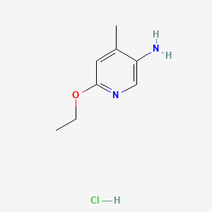 molecular formula C8H13ClN2O B8250064 6-Ethoxy-4-methylpyridin-3-amine;hydrochloride 