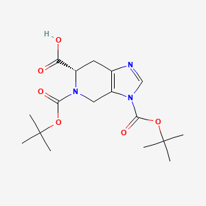 molecular formula C17H25N3O6 B8250070 (S)-3,5-Bis(tert-butoxycarbonyl)-4,5,6,7-tetrahydro-3H-imidazo[4,5-c]pyridine-6-carboxylic acid 