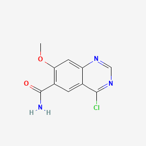 molecular formula C10H8ClN3O2 B8250077 4-Chloro-7-methoxyquinazoline-6-carboxamide 