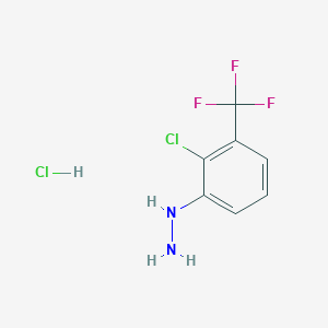 molecular formula C7H7Cl2F3N2 B8250081 2-Chloro-3-trifluoromethylphenylhydrazine hydrochloride 
