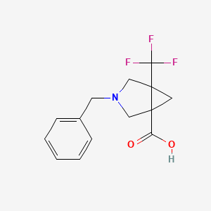 3-Benzyl-5-(trifluoromethyl)-3-azabicyclo[3.1.0]hexane-1-carboxylic acid