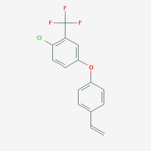 molecular formula C15H10ClF3O B8250132 4-Chloro-3-(trifluoromethyl)phenyl 4-ethenylphenyl ether 