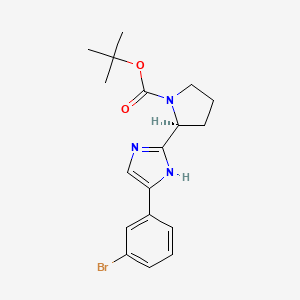 (S)-tert-Butyl 2-(4-(3-bromophenyl)-1H-imidazol-2-yl)pyrrolidine-1-carboxylate