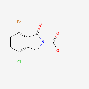 molecular formula C13H13BrClNO3 B8250299 tert-Butyl 7-bromo-4-chloro-1-oxoisoindoline-2-carboxylate 