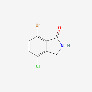 molecular formula C8H5BrClNO B8250314 7-Bromo-4-chloro-2,3-dihydro-1H-isoindol-1-one 