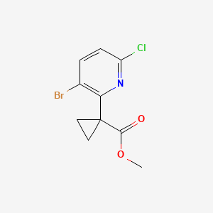 molecular formula C10H9BrClNO2 B8250337 Methyl 1-(3-bromo-6-chloropyridin-2-YL)cyclopropane-1-carboxylate 
