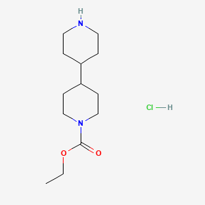 molecular formula C13H25ClN2O2 B8250357 Ethyl [4,4'-bipiperidine]-1-carboxylate hydrochloride 