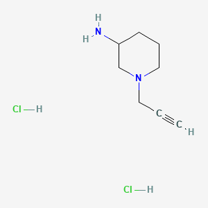 molecular formula C8H16Cl2N2 B8250360 1-Prop-2-ynylpiperidin-3-amine;dihydrochloride 