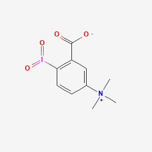 molecular formula C10H12INO4 B8250375 2-Iodyl-5-(trimethylazaniumyl)benzoate 