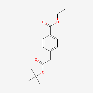 molecular formula C15H20O4 B8250391 4-Tert-butoxycarbonylmethyl-benzoic acid ethyl ester 