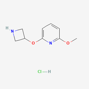 molecular formula C9H13ClN2O2 B8250397 2-(Azetidin-3-yloxy)-6-methoxypyridine;hydrochloride 