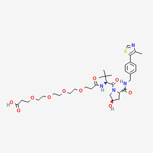 molecular formula C34H50N4O10S B8250439 (S,RS)-AHPC-PEG4-acid 