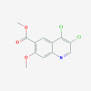 molecular formula C12H9Cl2NO3 B8250480 Methyl 3,4-dichloro-7-methoxyquinoline-6-carboxylate 