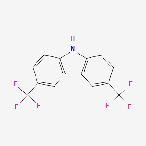 molecular formula C14H7F6N B8250498 3,6-bis(trifluoromethyl)-9H-carbazole 