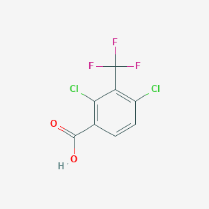 molecular formula C8H3Cl2F3O2 B8250506 2,4-二氯-3-(三氟甲基)苯甲酸 