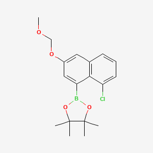 molecular formula C18H22BClO4 B8250517 8-Chloro-3-(methoxymethoxy)naphthalene-1-boronic Acid Pinacol Ester 